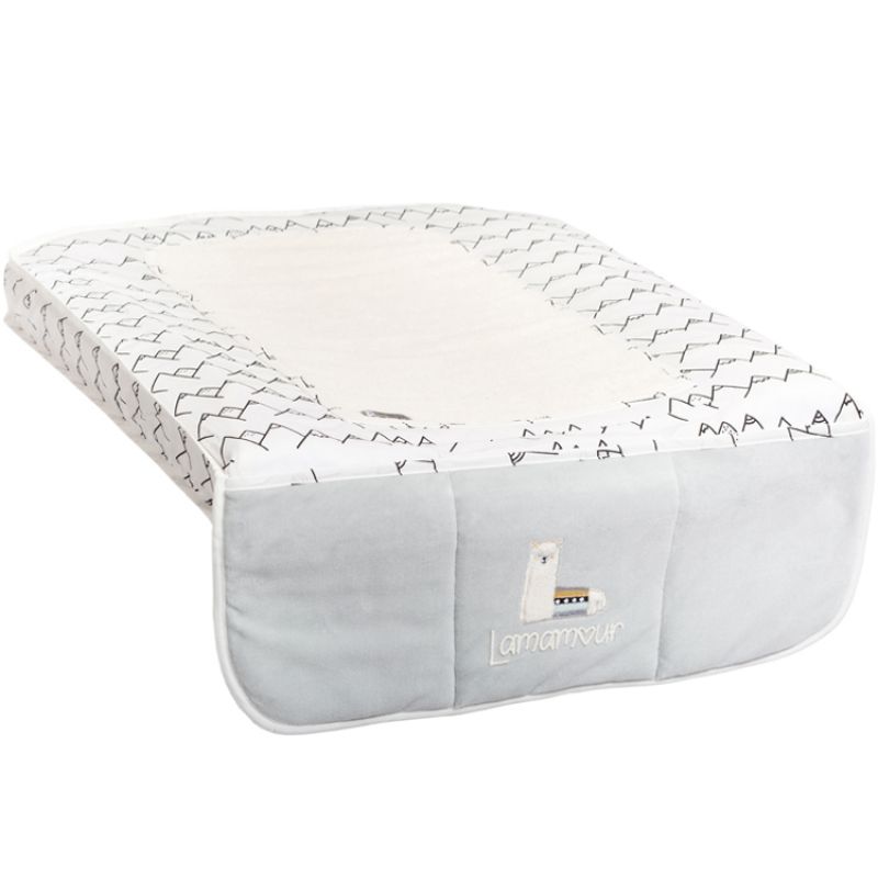 Matelas à langer gris Lamamour (69 x 50 cm) Maison Nougatine