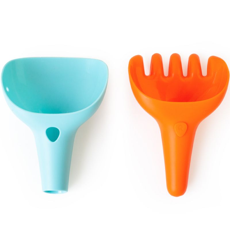 Pelle et râteau Raki orange et bleu Quut