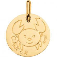 Médaille Zodiaque cancer 14 mm (or jaune 750°)  par Maison Augis