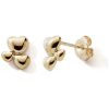 Boucles d'oreilles 3 Cœurs (or jaune 375°) Baby bijoux Produit 1