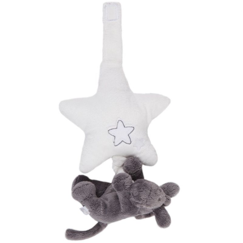 Mini doudou musical Paco âne à suspendre Poudre d'étoiles (15 cm) Noukie's