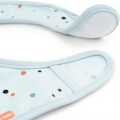 Lot de 2 bavoirs imperméables à velcro Elphee Bleu