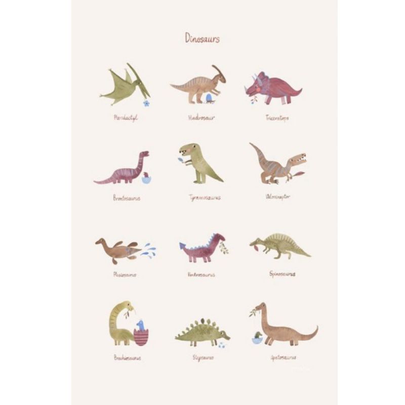 Affiche Dinosaures (42 x 30 cm) Mushie