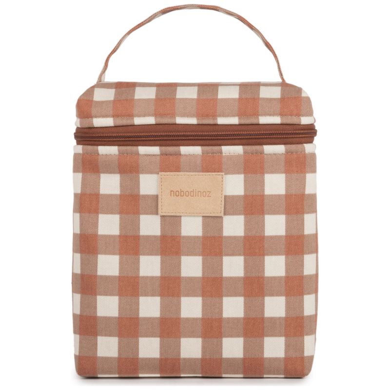 Sac isotherme pour biberon et déjeuner Vichy Terracotta Hyde Park Nobodinoz Produit 4