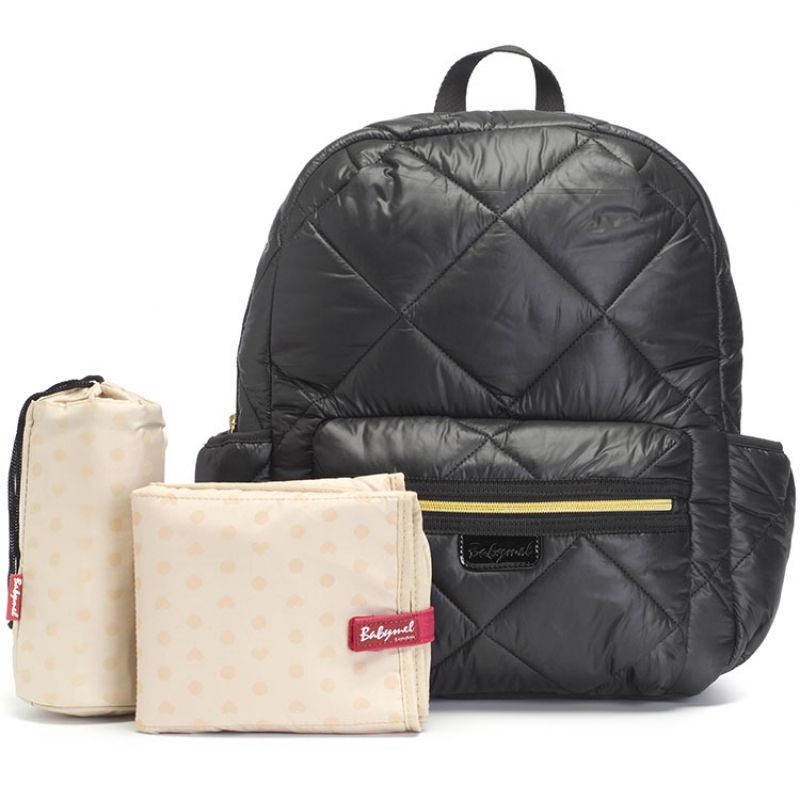 Sac à dos à langer Luna ultra-lite black quilt Babymel