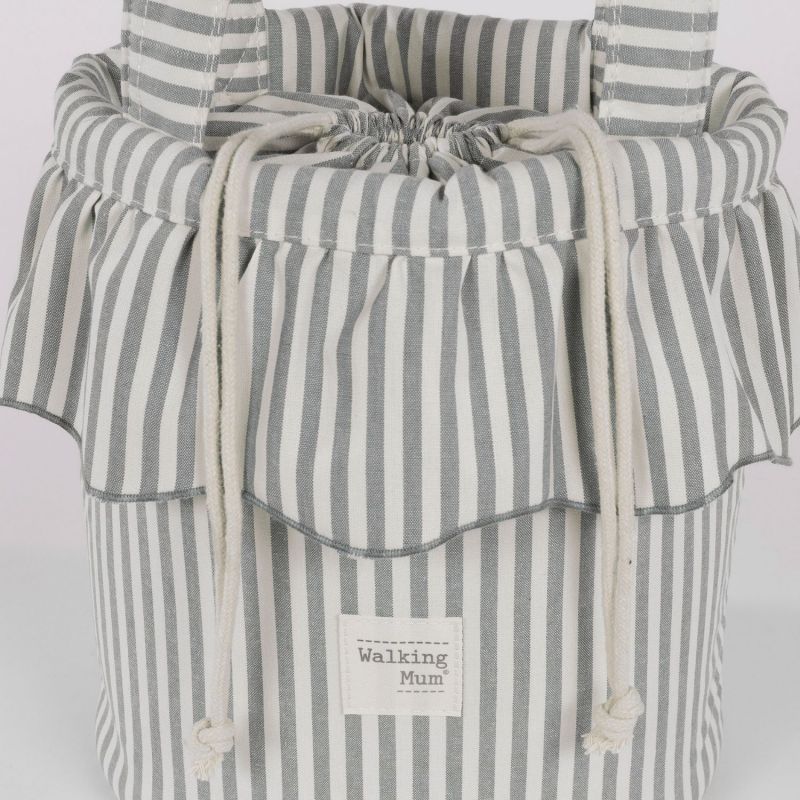 Sac Bucket Praliné Rayures Matcha Walking Mum Ambiance 8