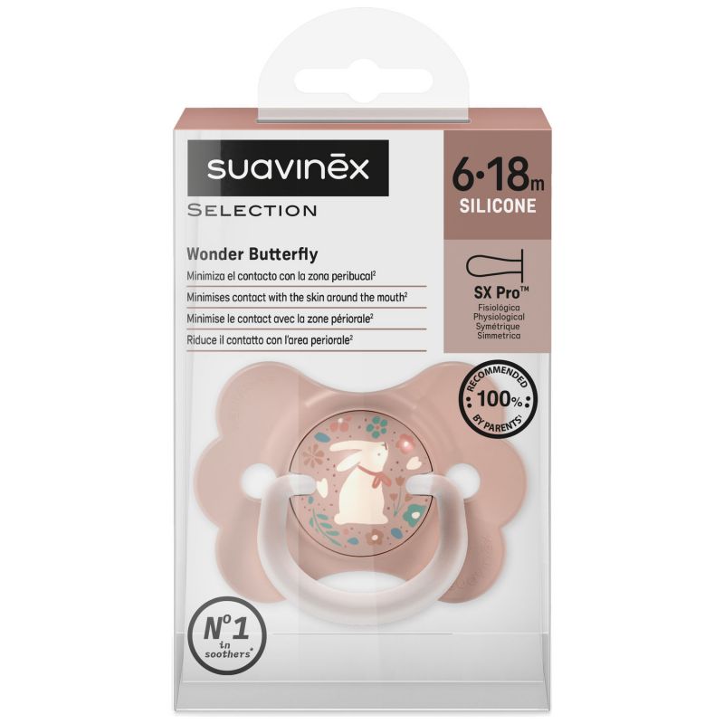 Sucette symétrique SXPro Wonderland rose (6-18 mois) Suavinex Packaging 5