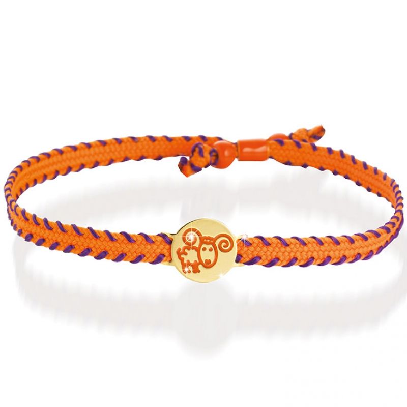 Bracelet cordon Primegioie Zodiaque Bélier (or jaune 375°) leBebé