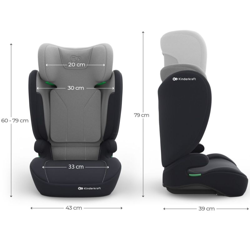 Siège auto évolutif I-Spark 2 Plus i-Size Grey (groupe 2-3) Kinderkraft Produit 9