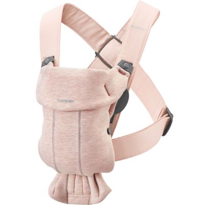 Porte-bébé Mini en jersey 3D rose poudré