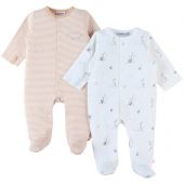 Lot de 2 pyjamas léger jersey (naissance)