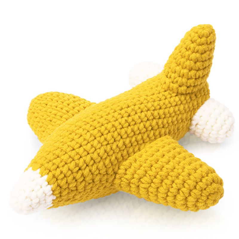 Peluche Avion jaune (19 cm) Just Dutch