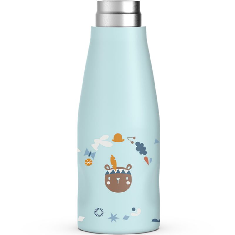 Gourde en inox Into the forest bleu (350 ml) Suavinex