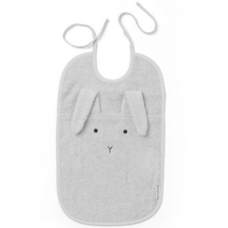 Bavoir à nouer Theo Lapin gris Liewood