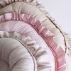 Réducteur de lit à volants rose poudré Pure nature  par Cotton&Sweets