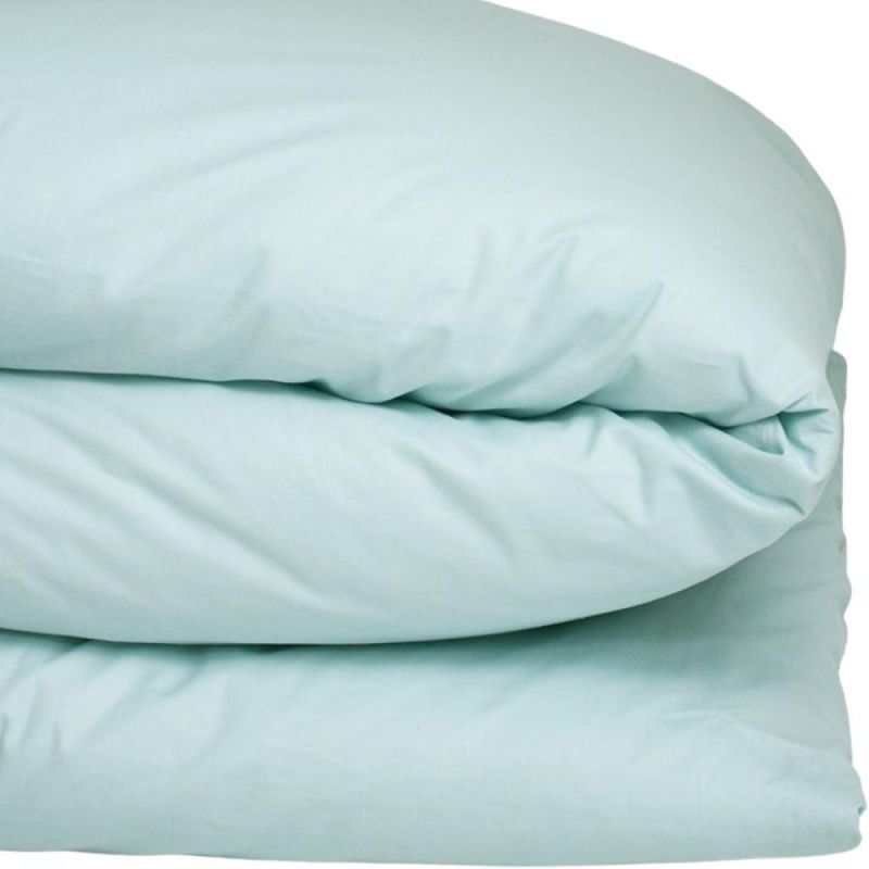 Housse de couette bébé en coton bio Bleu céladon (100 x 140 cm) Kadolis