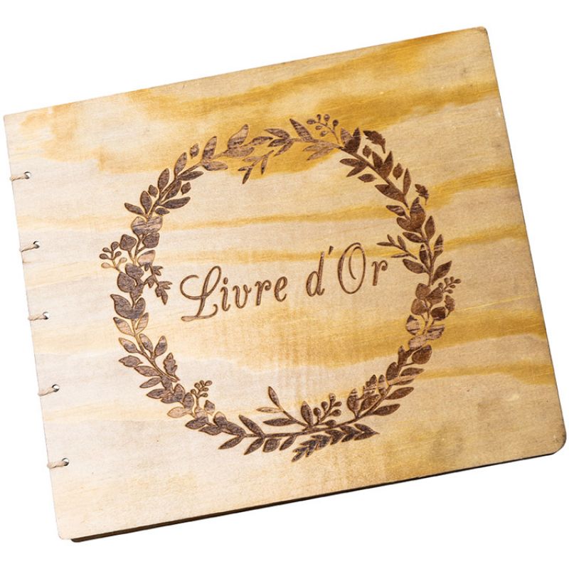 Livre d'or en bois (40 pages) Arty Fêtes Factory