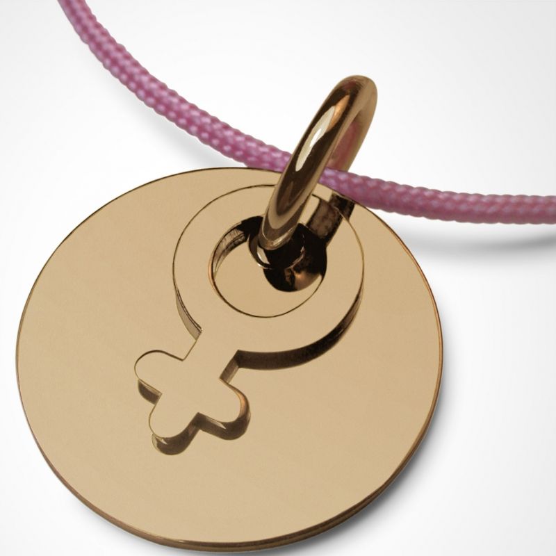 Pendentif I am Fille (or jaune 750°) Mikado