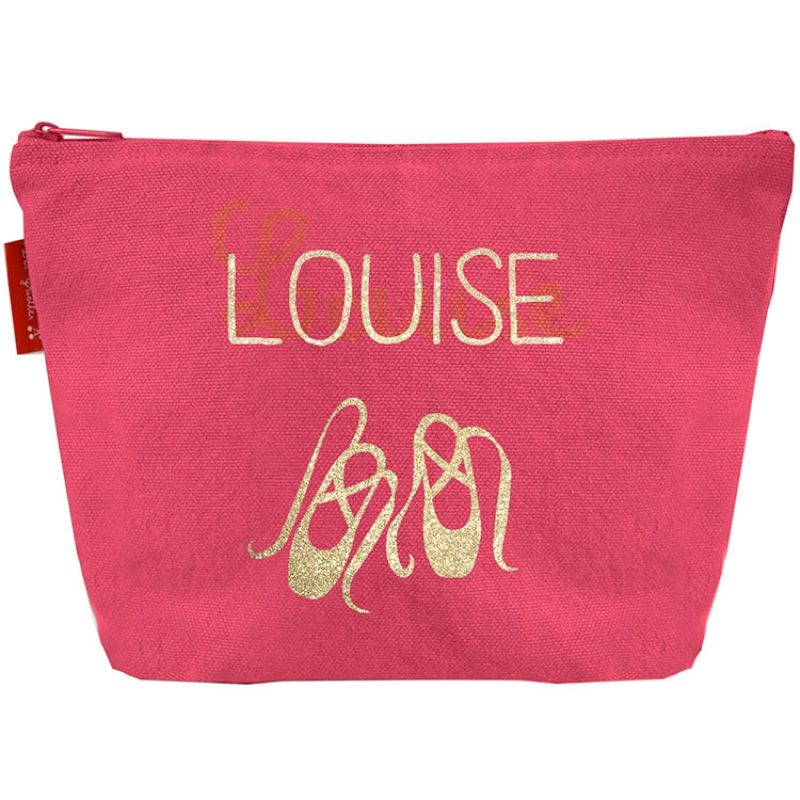 Trousse de toilette rose grenadine (personnalisable) Les Griottes Produit 1 grande taille