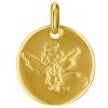 Médaille ronde Petit Ange 16 mm (or jaune 750°) - Premiers Bijoux