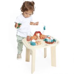 Table d'activités en bois Dino