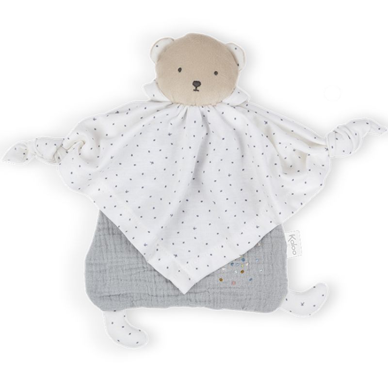 Doudou plat Petit pas ourson gris Kaloo