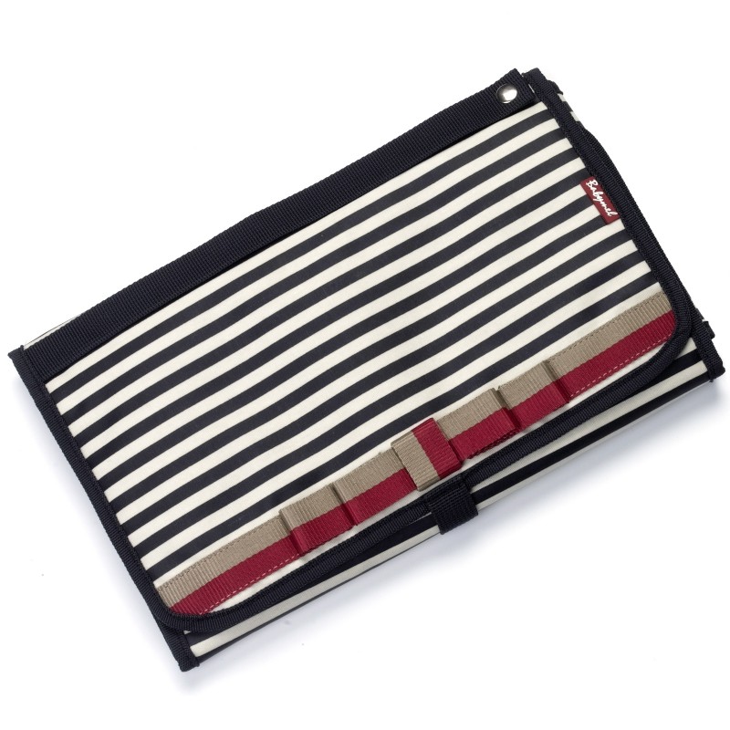Tapis à langer bleu marine à rayures Babymel