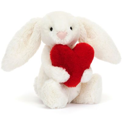 Peluche Bashful Lapin avec Coeur (18 cm)  par Jellycat