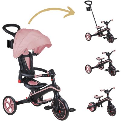 Tricycle Trike Explorer Foldable 4 en 1 Pastel Rose Globber