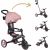 Variation Rose, noir du produit Tricycle Trike Explorer Foldable 4 en 1 Pastel Rose de la marque Globber