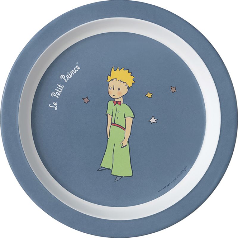 Grande assiette bébé bleue Le Petit Prince Petit Jour Paris