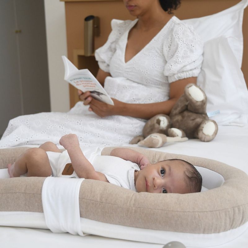 Réducteur de lit Cocoony Argile chiné (3 mois) Béaba Ambiance 5