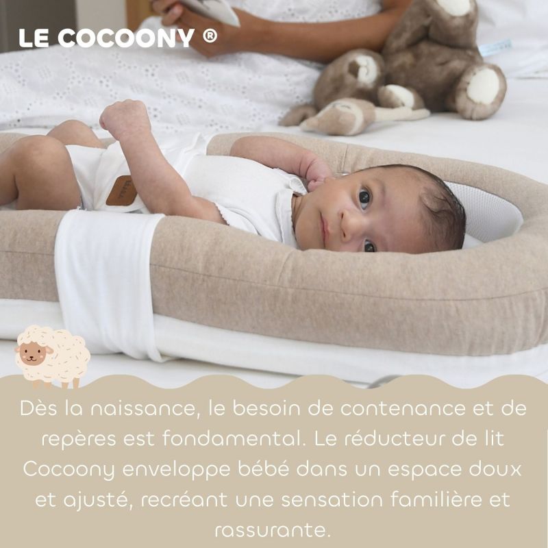 Réducteur de lit Cocoony Argile chiné (3 mois) Béaba Ambiance 8