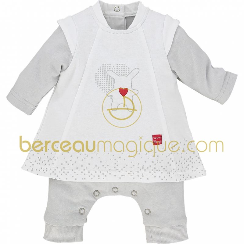 Combinaison robe Pretty gris (naissance au 6 mois) Sucre d'orge