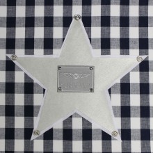 Tableau Silver Star bleu foncé à carreaux (30 x 30 cm)  par Moepa
