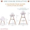 Kit de pieds longs pour chaise haute Evolu extra + repose-pieds Childhome Ambiance 7
