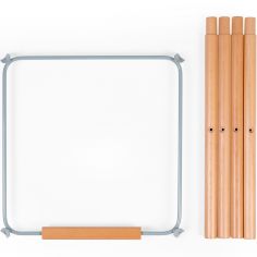 Kit de pieds longs pour chaise haute Evolu extra + repose-pieds en bois naturel menthe - Childhome