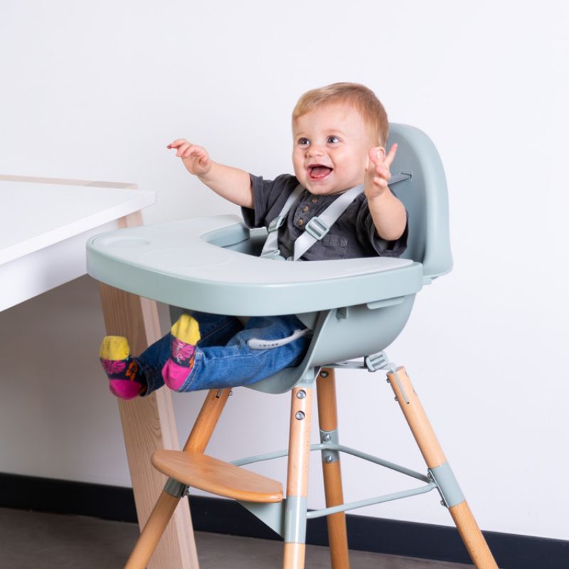 Kit de pieds longs pour chaise haute Evolu extra + repose-pieds Childhome Ambiance 5