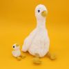 Peluche Oie maman et bébé Les Ptipotos Blanc (36 cm) Les Déglingos Ambiance 6