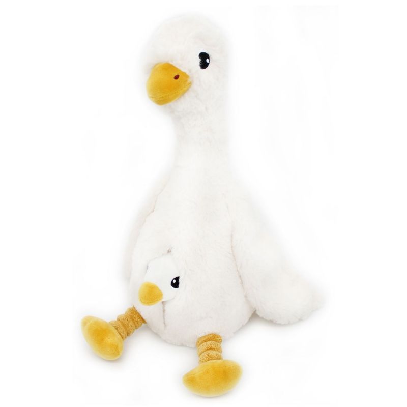 Peluche Oie maman et bébé Les Ptipotos Blanc (36 cm) Les Déglingos Produit 3