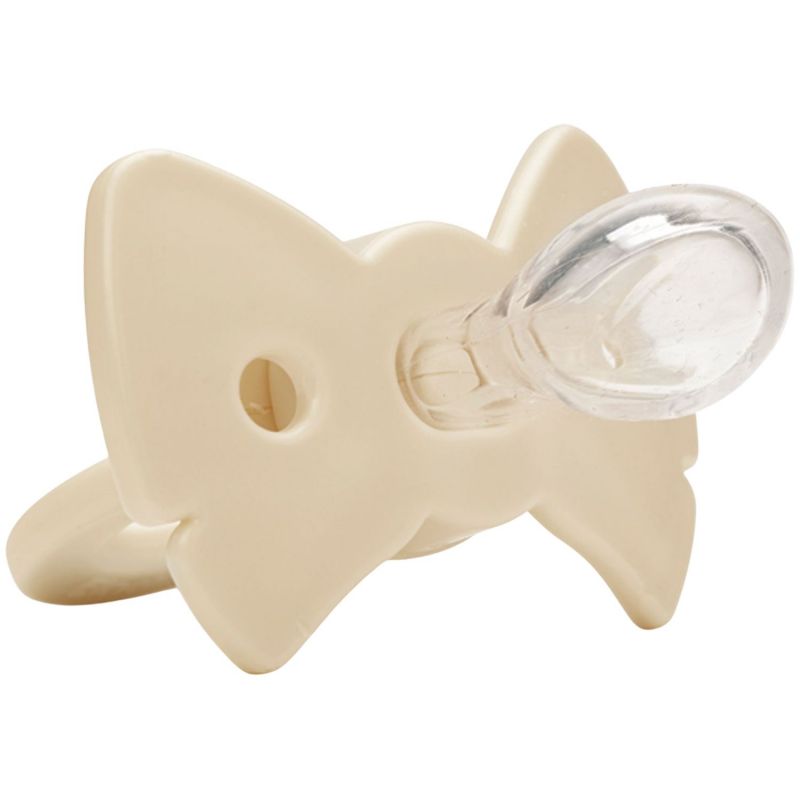 Sucette orthodontique en silicone Binky Bow Oat White (3 mois et +) Elodie Details Produit 3