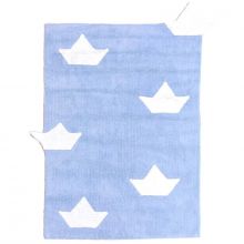 Tapis garçon souple bateaux bleu (120 x 160 cm)  par Lorena Canals
