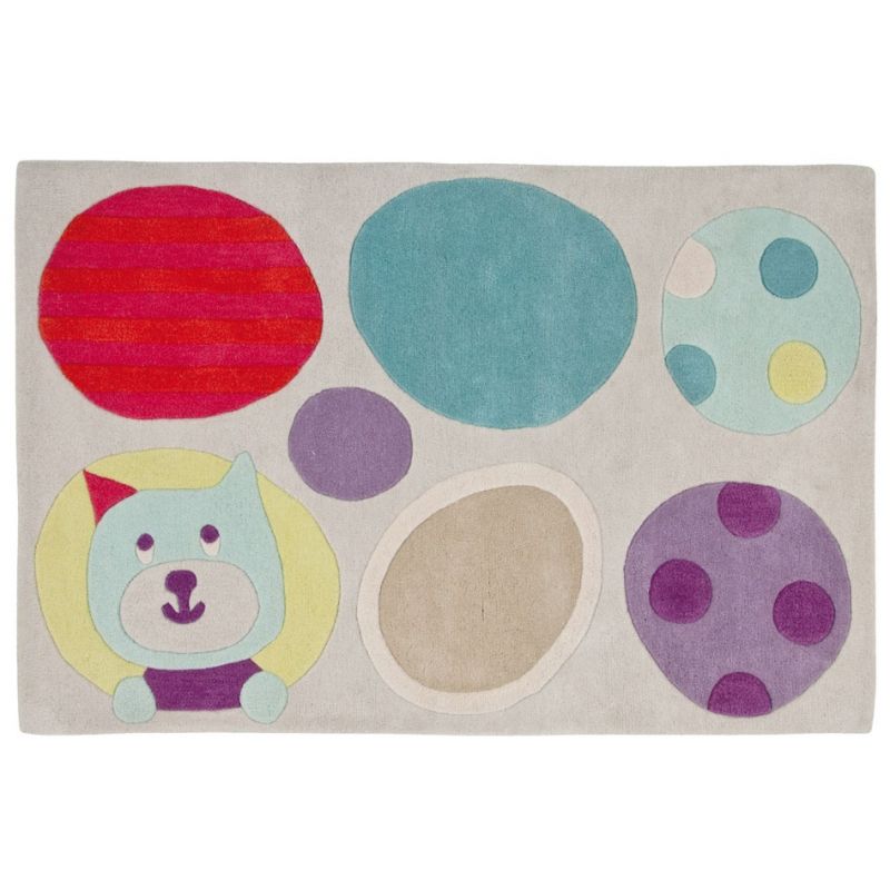 Tapis de chambre laine Les jolis pas beaux (90 x 140 cm) Moulin Roty