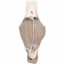 Porte-bébé ventral taupe Shelter 2.0 cotton sport  par Lodger