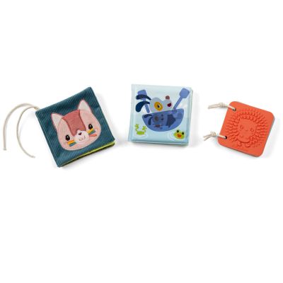 Set de naissance 3 livres sensoriels Jardin Lilliputiens