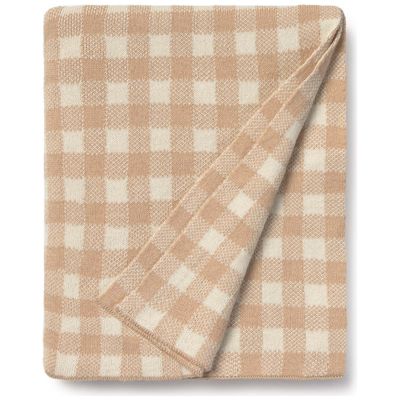Couverture bébé tricotée Vichy Rose (80 x 100 cm) Lorena Canals