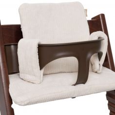 Assise pour chaise haute Stokke Cloudy Rib Oatmeal - Jollein