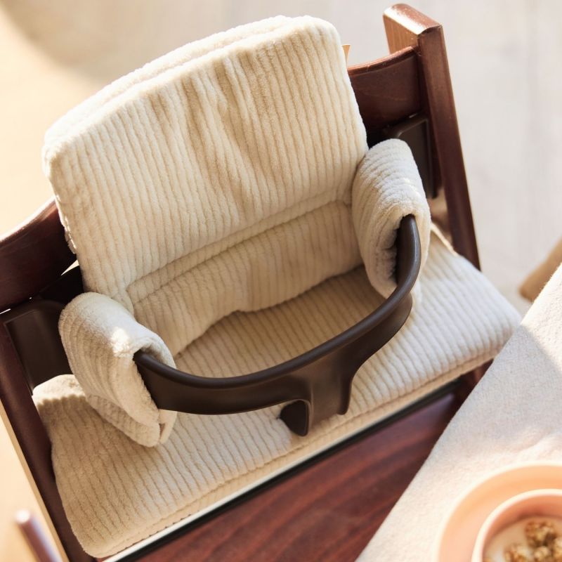 Assise pour chaise haute Stokke Cloudy Rib Oatmeal Jollein Ambiance 2
