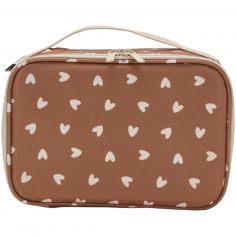 Lunch bag isotherme Cœurs Beige