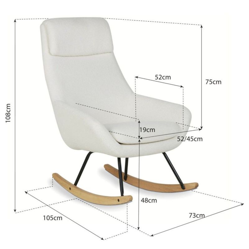 Rocking chair Adulte Nordic Sheep Crème Quax Produit 6